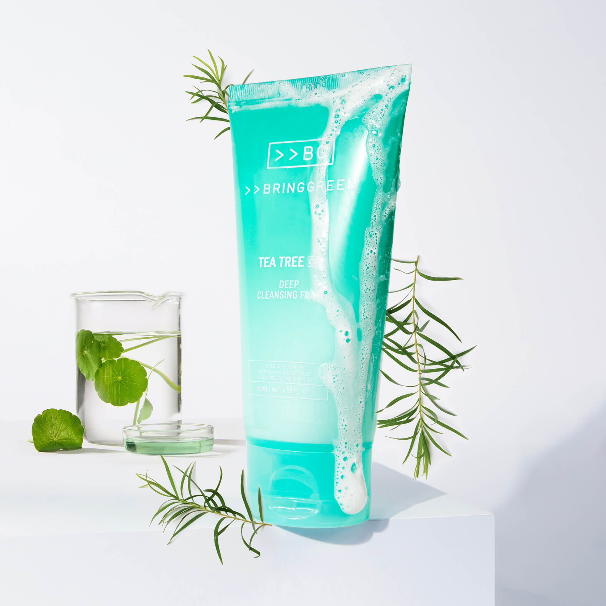 BRINGGREEN Tea Tree Cica Deep Cleansing Foam – Hluboce čistící pěna na obličej s čajovníkem a cicou 120 ml #3