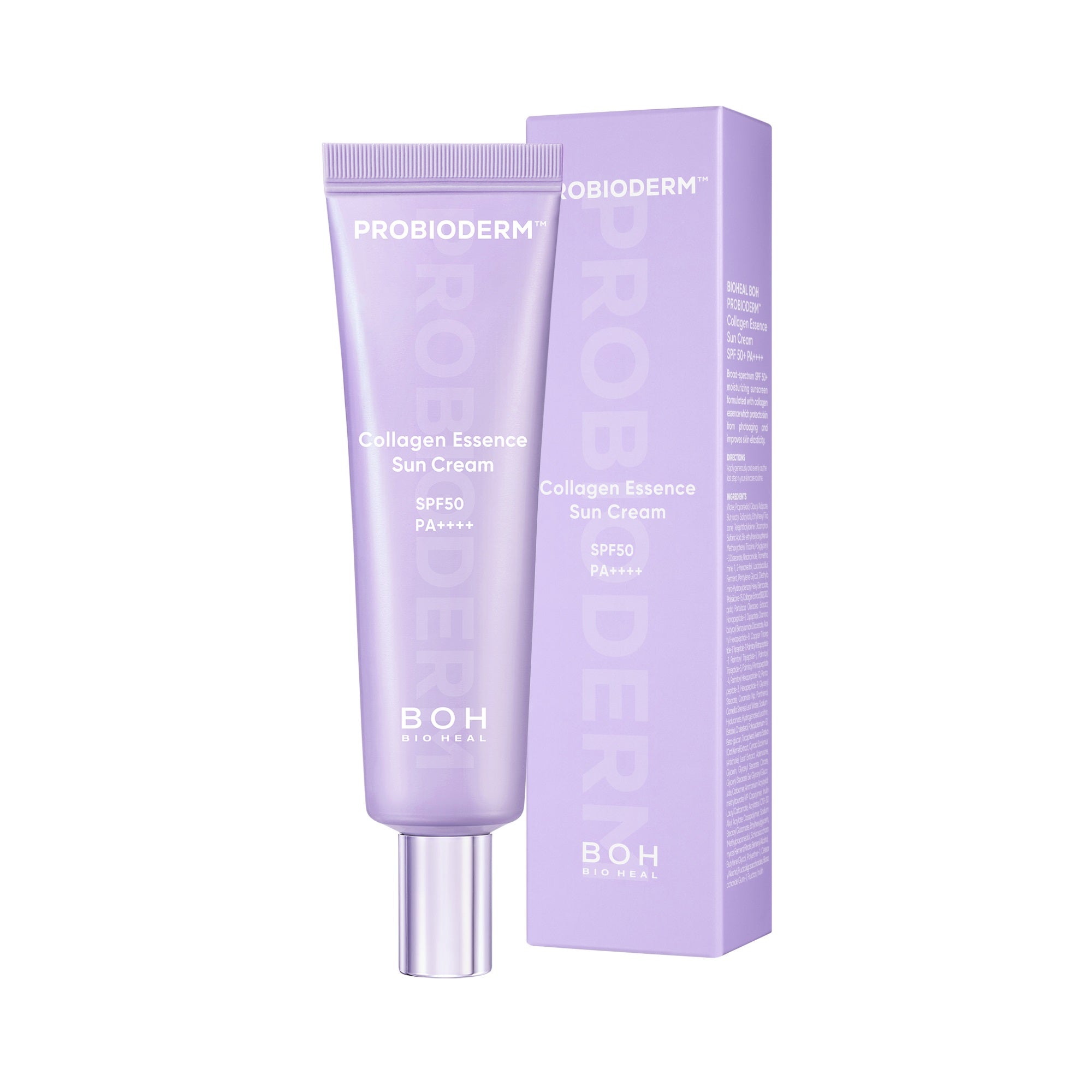 BIOHEAL BOH Probioderm™ Crème Solaire Essence de Collagène SPF50 PA++++ – Crème Solaire Hydratante Légère 50 ml