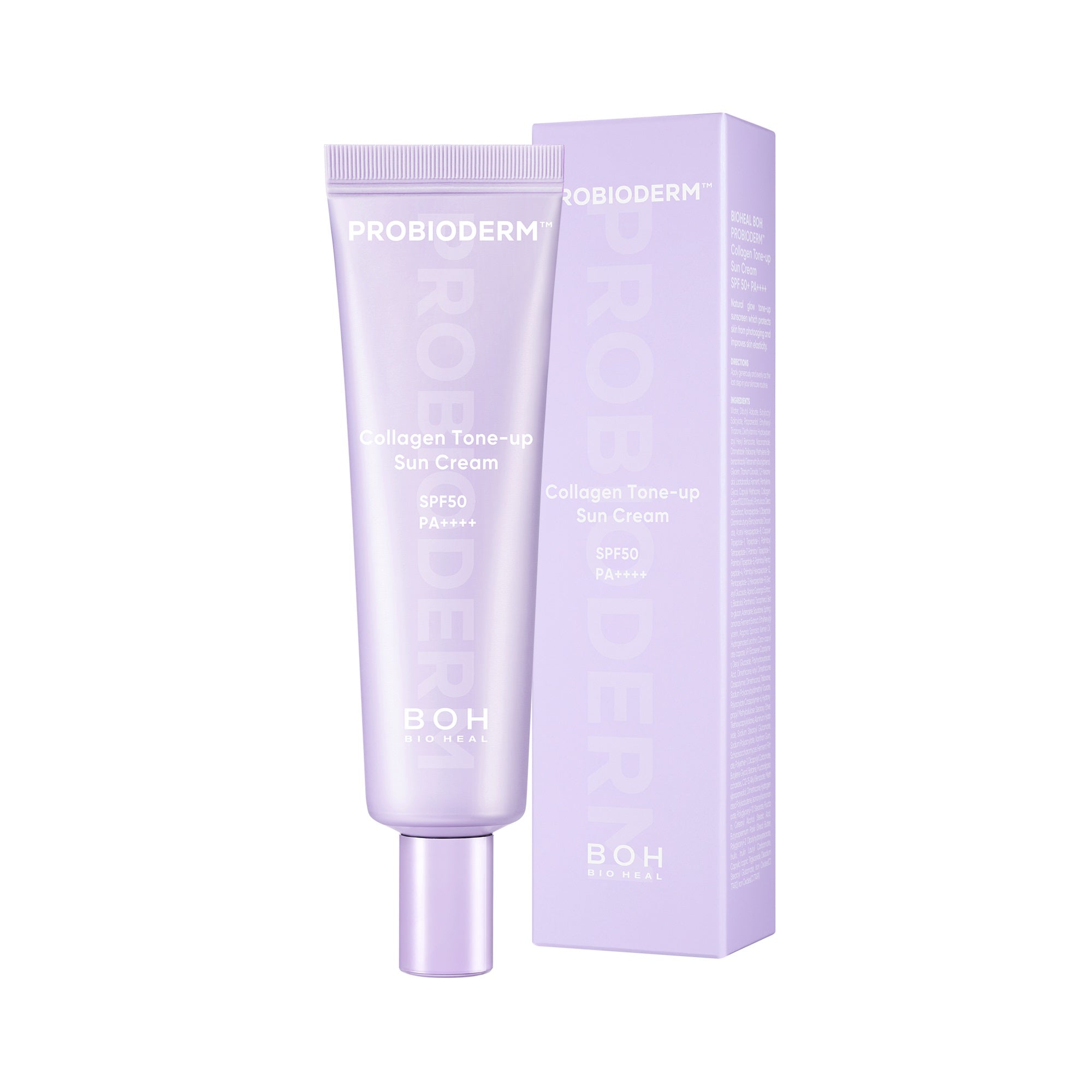 BIOHEAL BOH Probioderm™ Collagen Tone-Up Crème Solaire SPF50 PA++++ – Crème solaire illuminatrice et tonifiante 50 ml