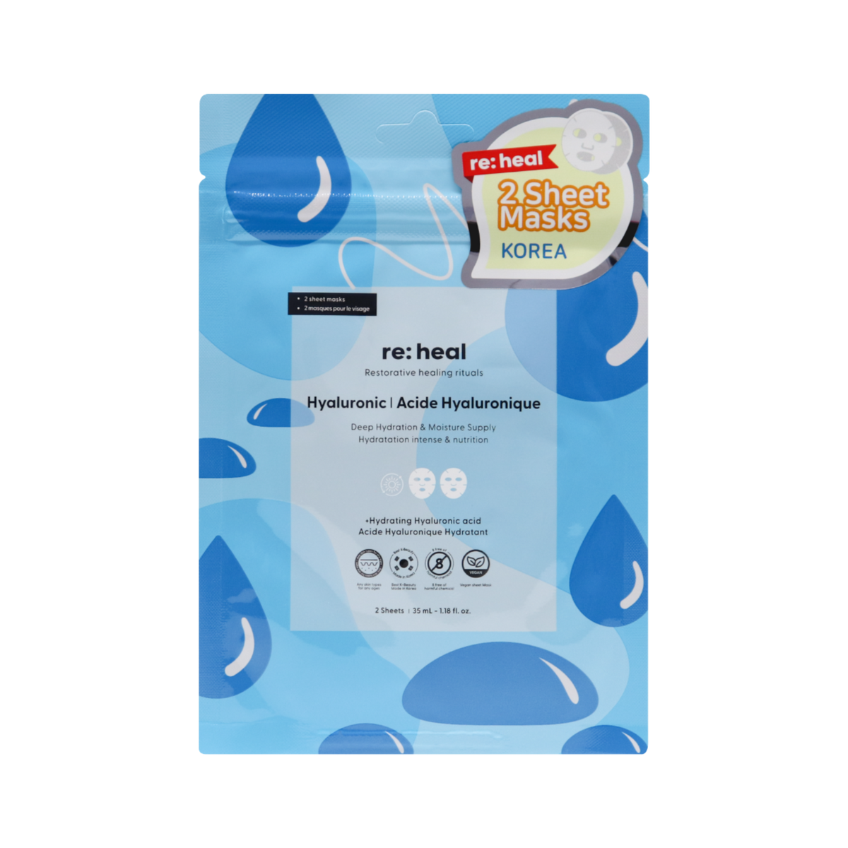 RE:HEAL Coffret de masques pour le visage, 10 x 35 ml #6