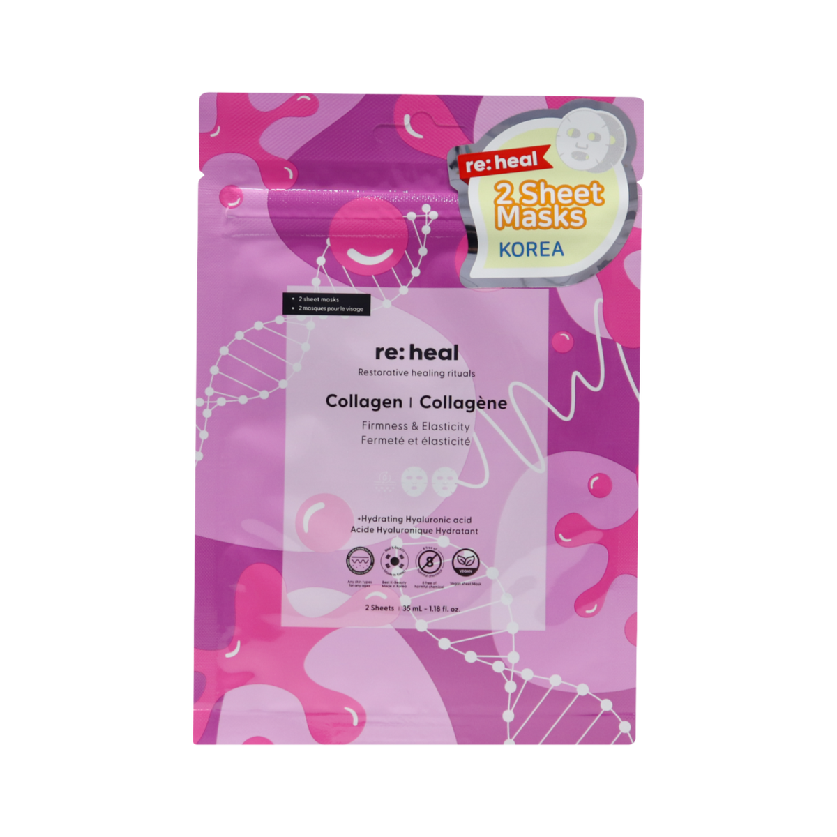 RE:HEAL Coffret de masques pour le visage, 10 x 35 ml #4