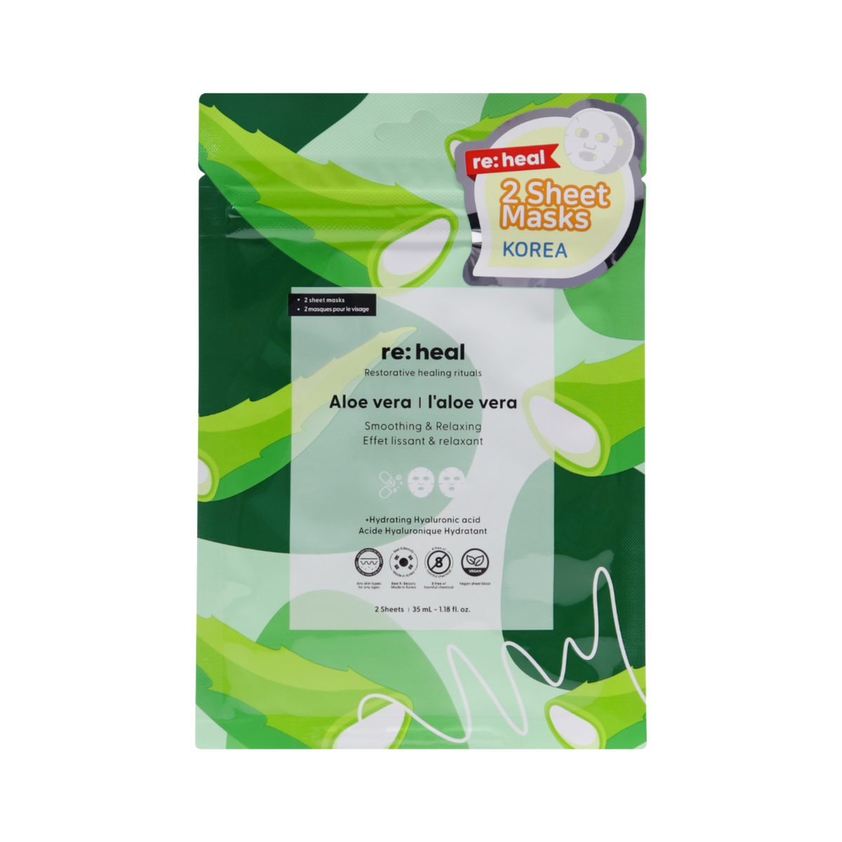 RE:HEAL Coffret de masques pour le visage, 10 x 35 ml #2
