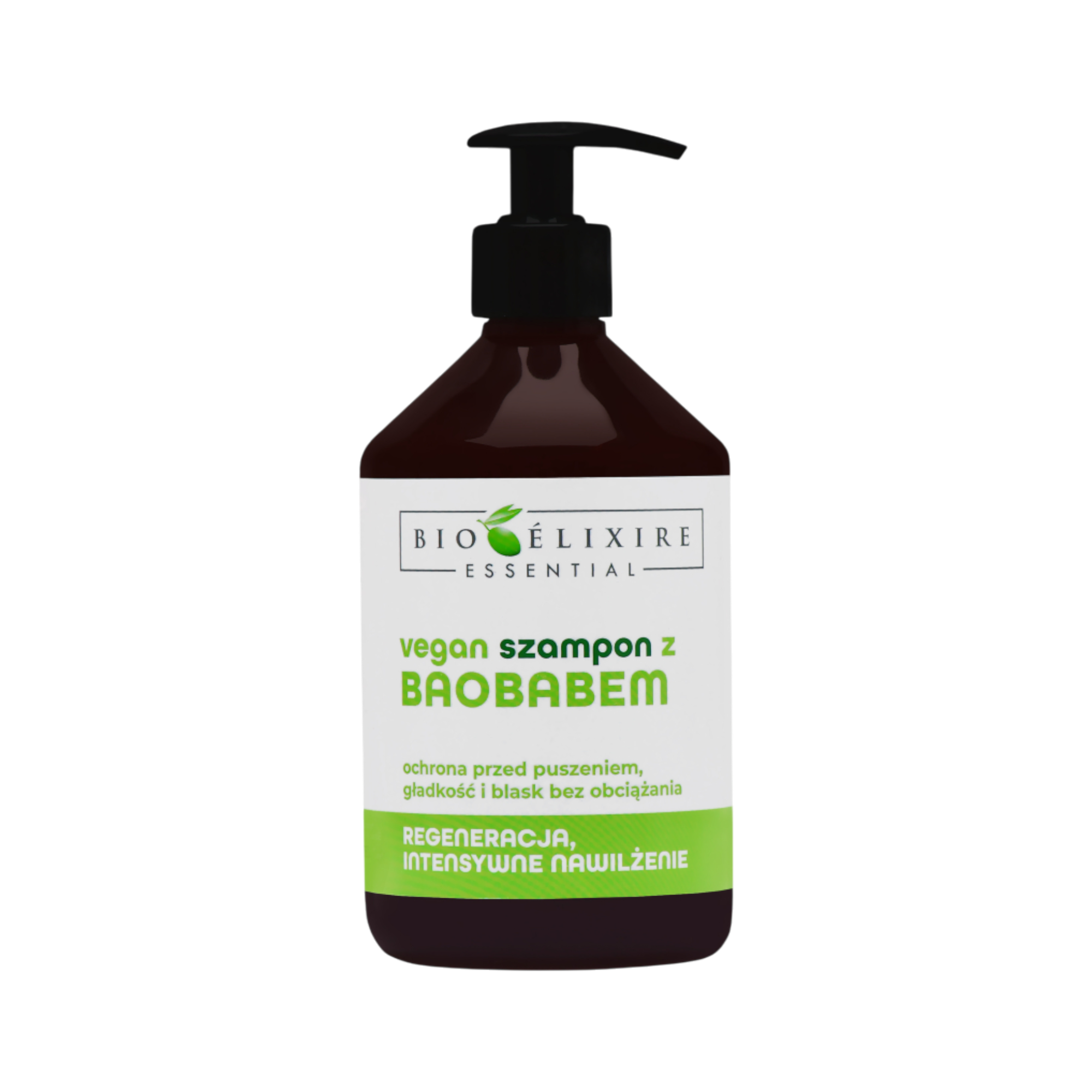 BIOELIXIRE ESSENTIAL Intenzivně hydratační vlasový šampon s baobabem Vegan 500 ml