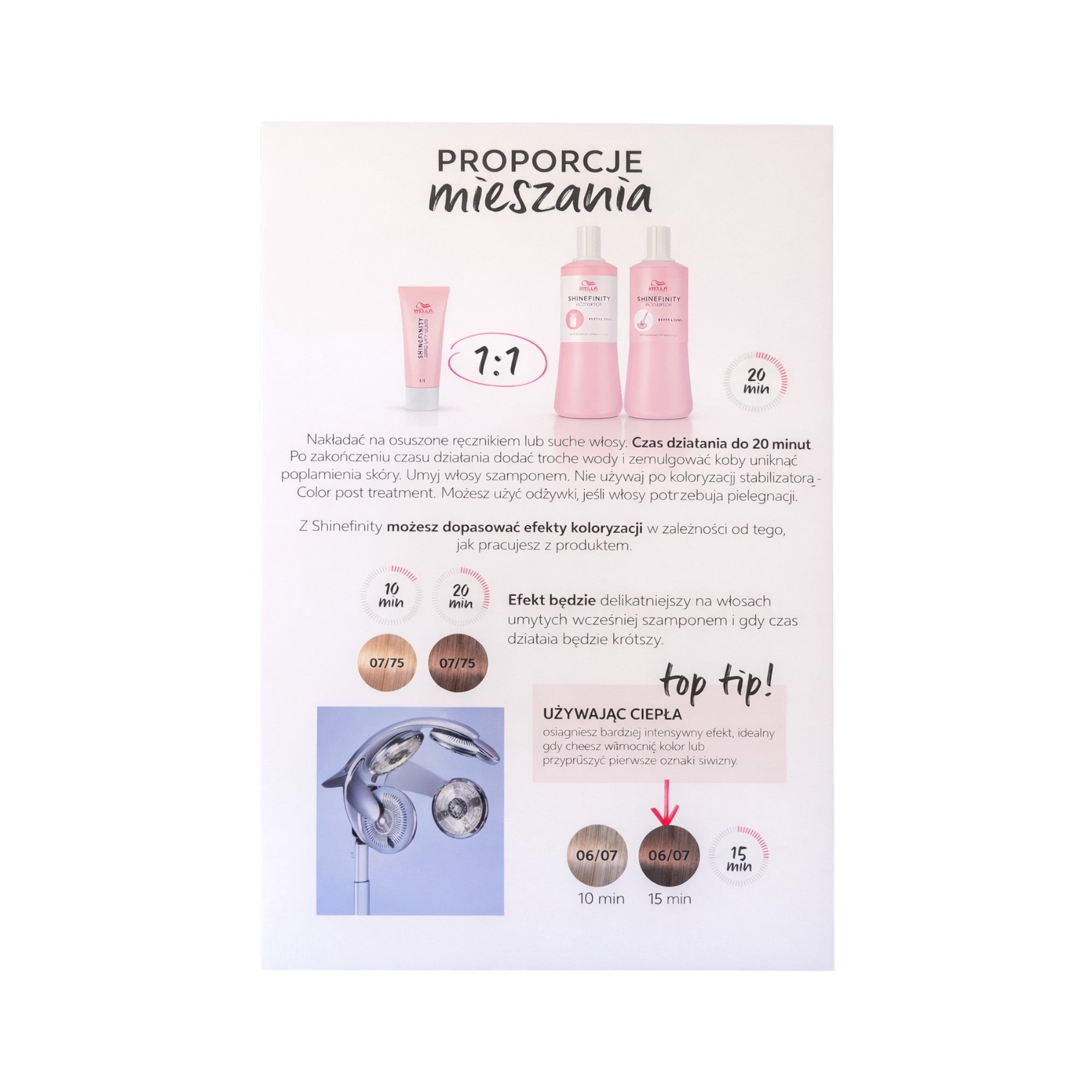 WELLA SHINEFINITY ZERO LIFT GLAZE Palette de couleurs de peinture #5