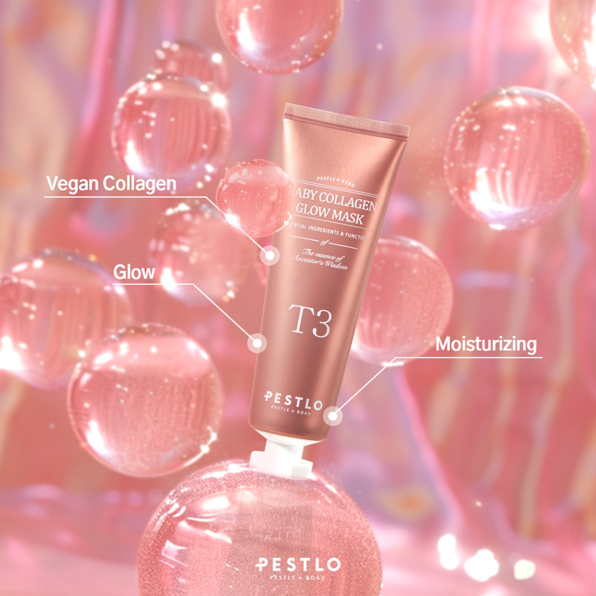 PESTLO T3 BABY COLLAGEN GLOW MASK Masque peel-off au collagène effet éclat 70 ml #3