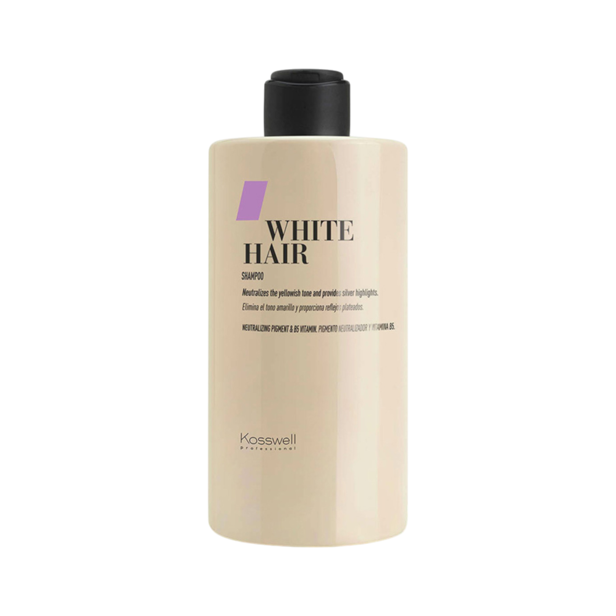 KOSSWELL WHITE HAIR Shampoing pour cheveux gris et blonds 500 ml