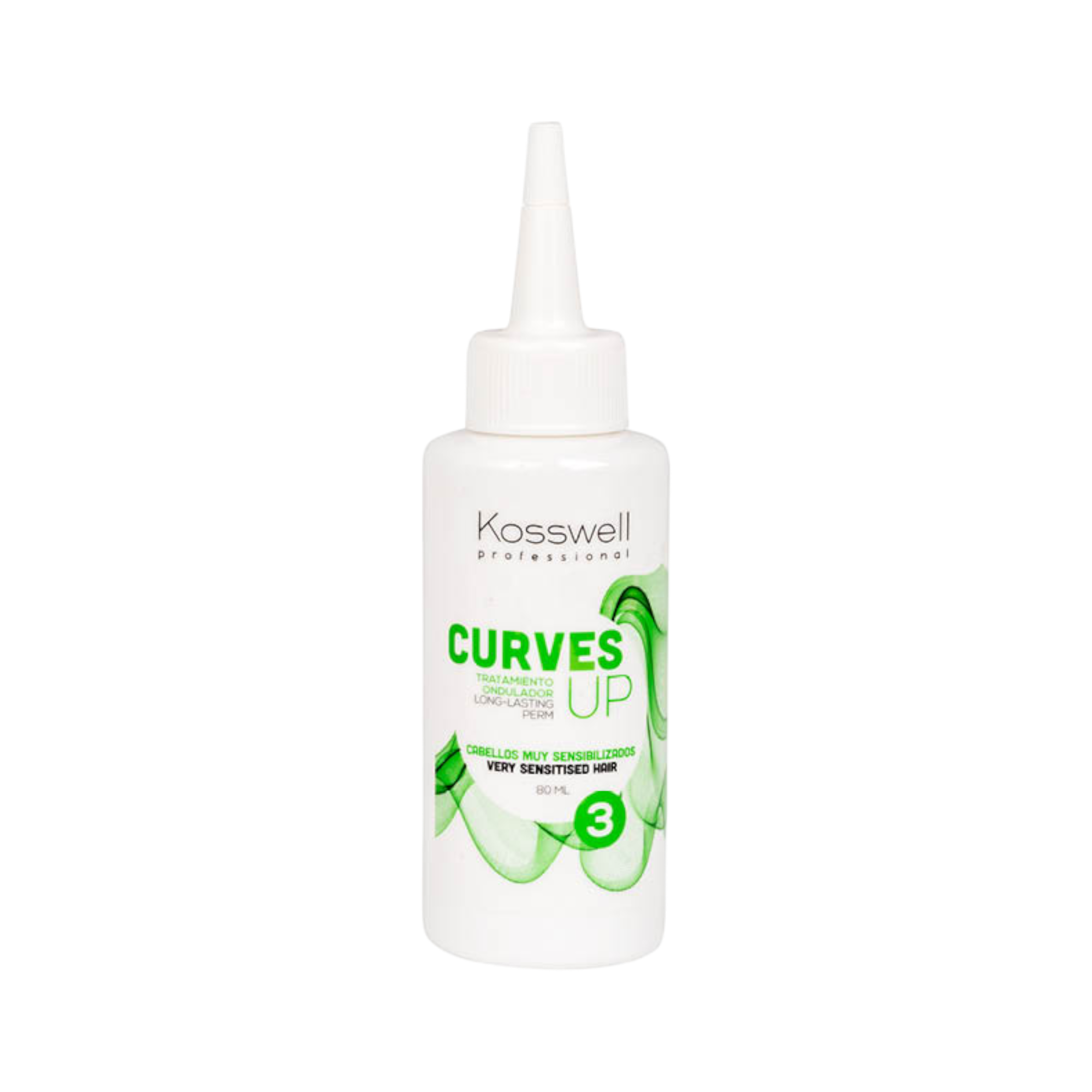 KOSSWELL CURVES UP 3 Liquide permanent pour cheveux délicats et sensibles 80 ml