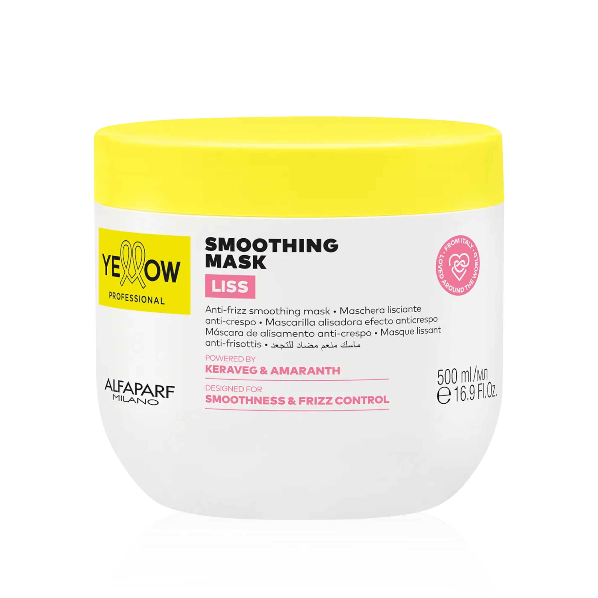 YELLOW PROFESSIONAL LISS LISSING MASK Masque lissant anti-frisottis pour cheveux indisciplinés 500 ml