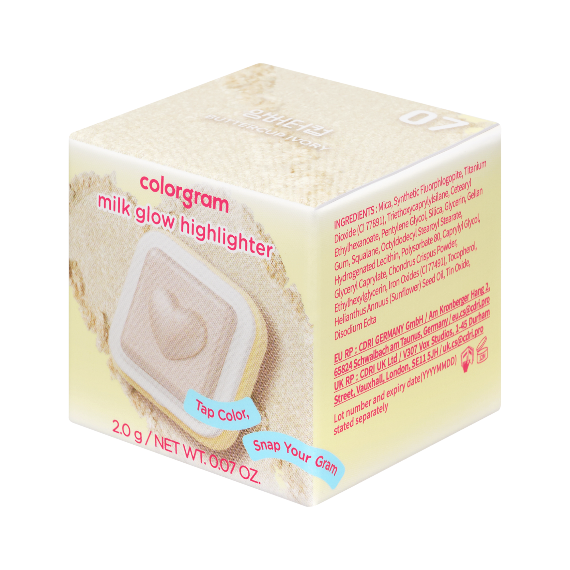 COLORGRAM MILK BLING HEARTLIGHTER Illuminateur visage 2,2 g #9