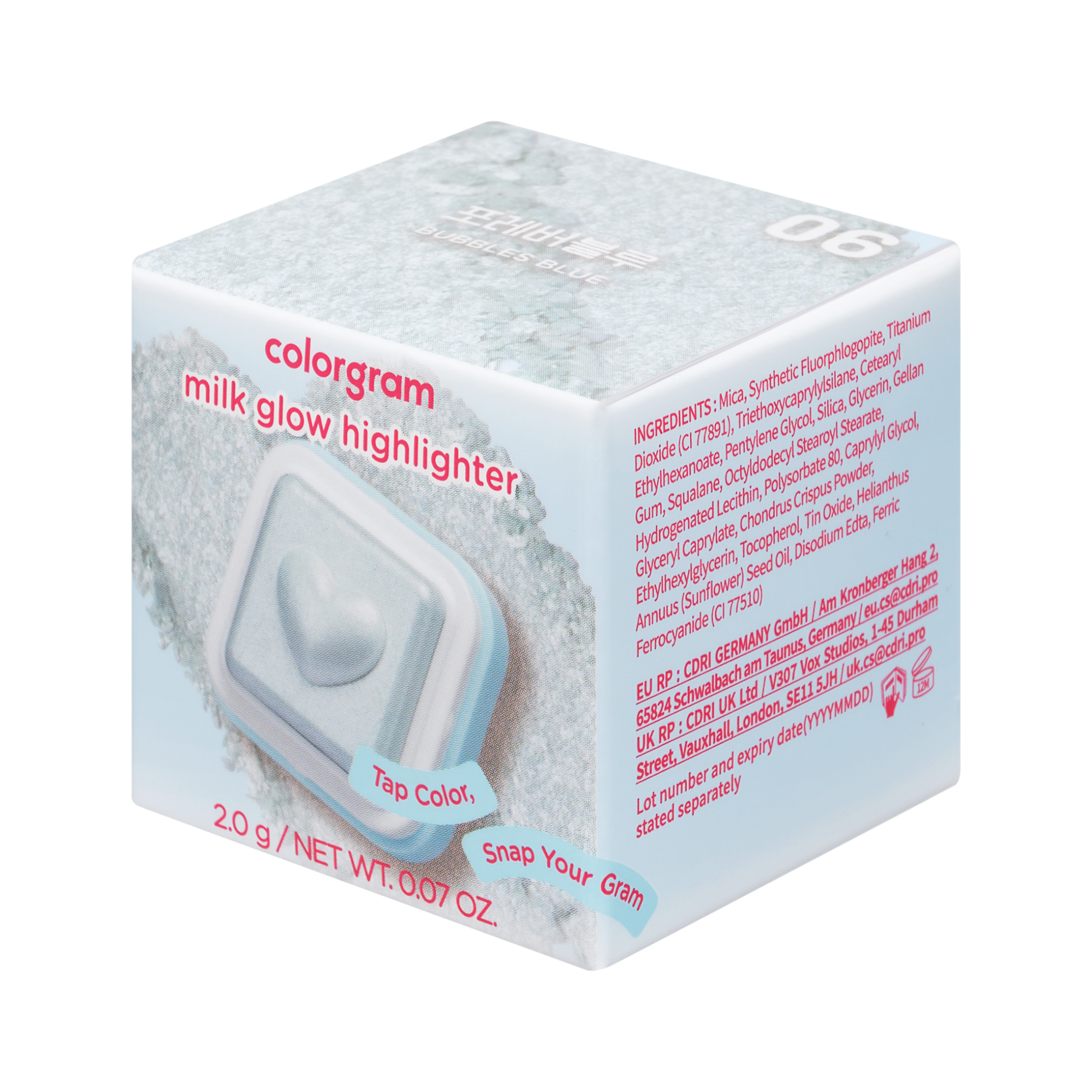COLORGRAM MILK BLING HEARTLIGHTER Illuminateur visage 2,2 g #7