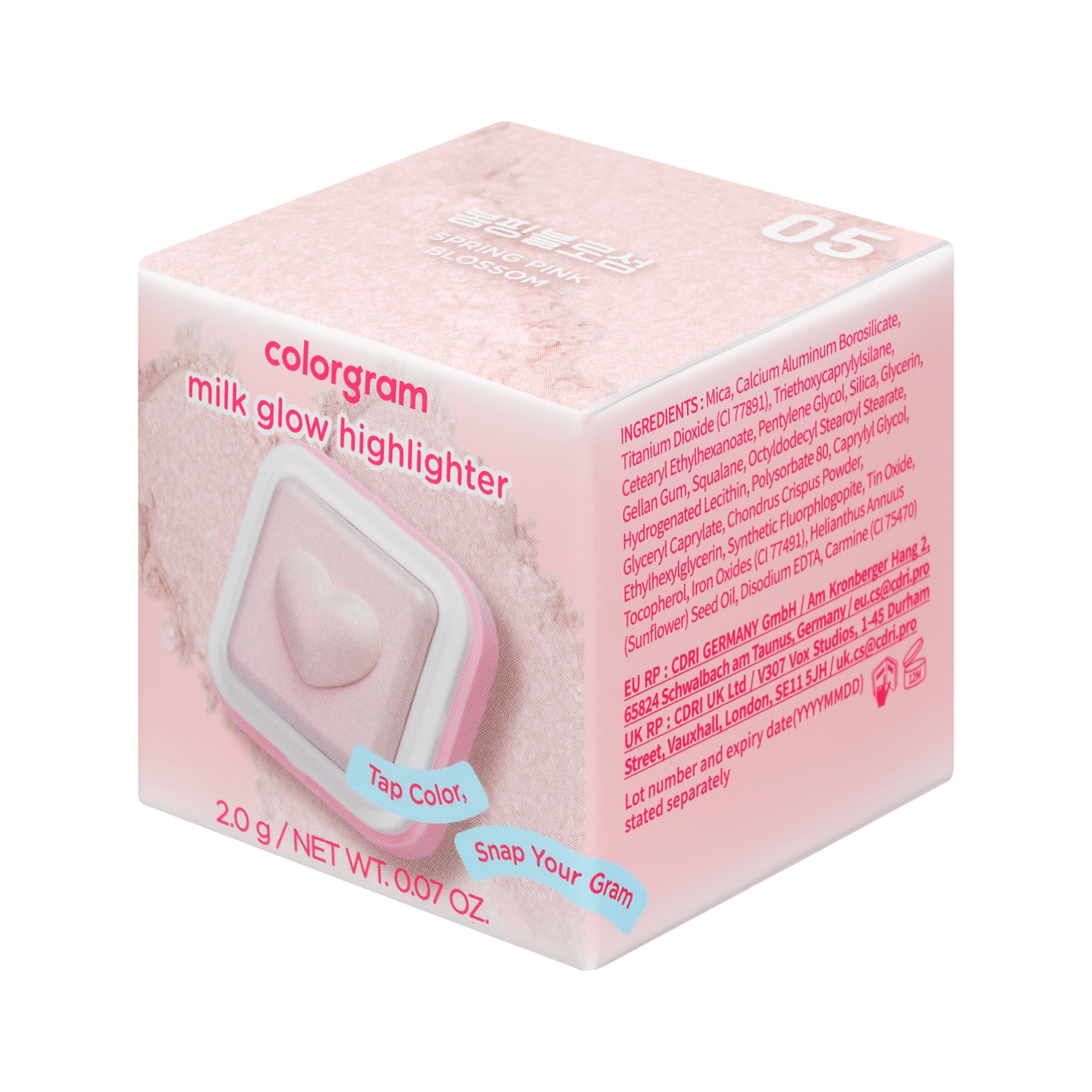 COLORGRAM MILK BLING HEARTLIGHTER Illuminateur visage 2,2 g #5