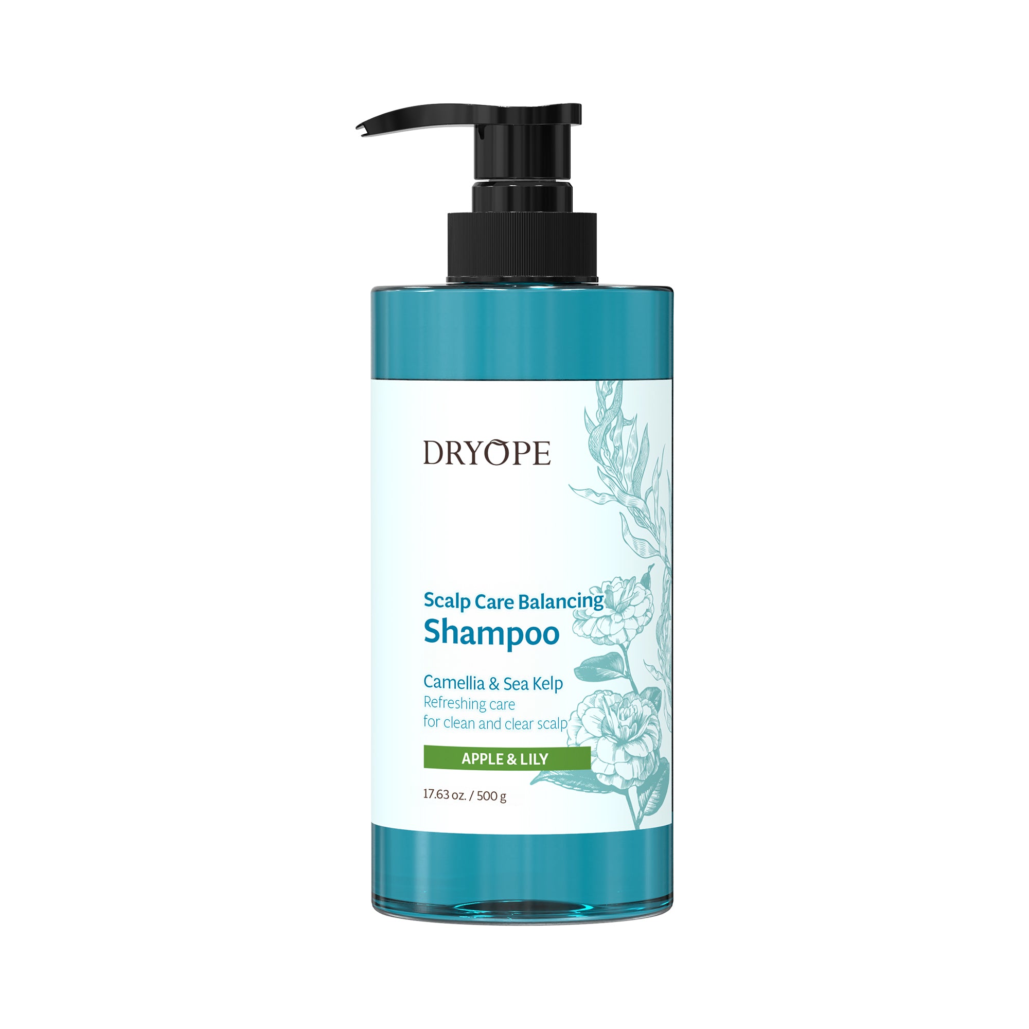 DRYOPE SCALP CARE BALANCING Wegański szampon oczyszczająco–kojący do pielęgnacji skóry głowy Apple & Lily 500 ml