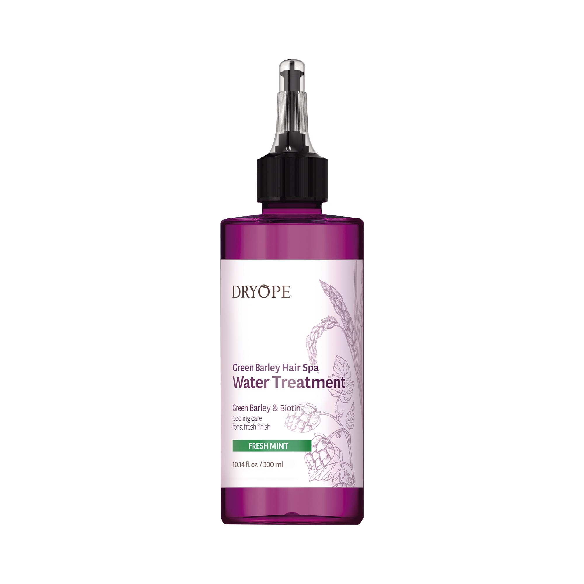 DRYOPE GREEN BARLEY HAIR SPA Soin complet à l'eau pour le cuir chevelu et les cheveux 300 ml