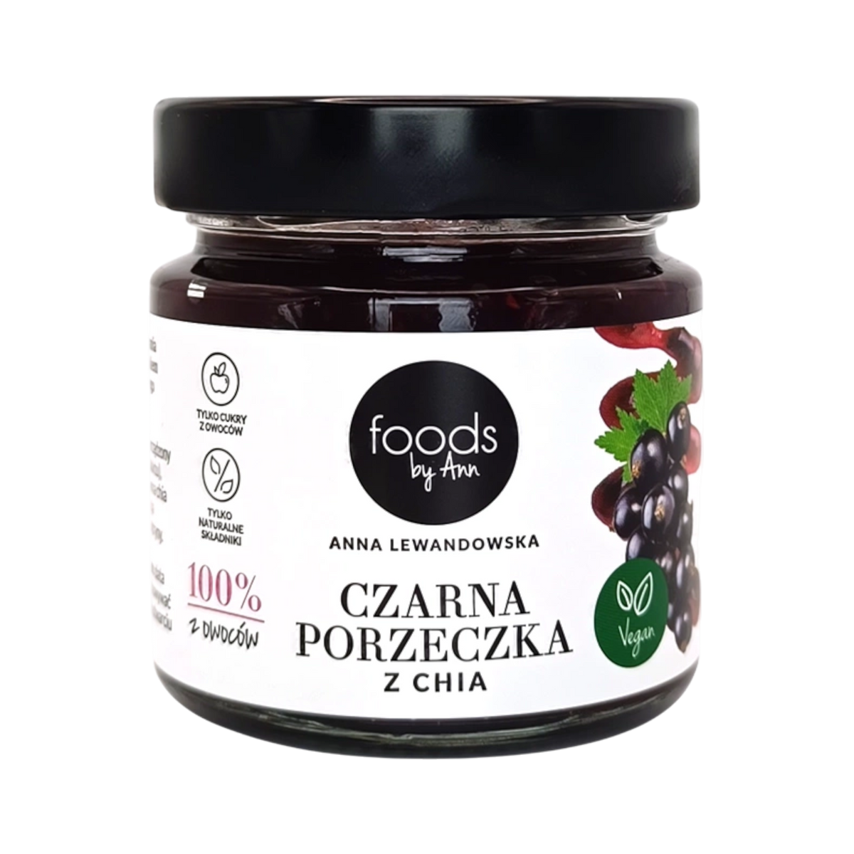 LEVANN FOODS BY ANN Dżem czarna porzeczka z chia 200 g