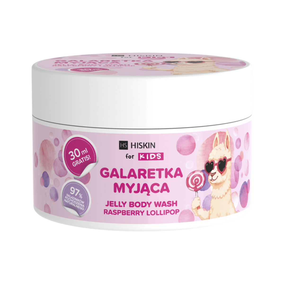 HISKIN FOR KIDS Gelée lavante, Sucette Framboise 180 ml