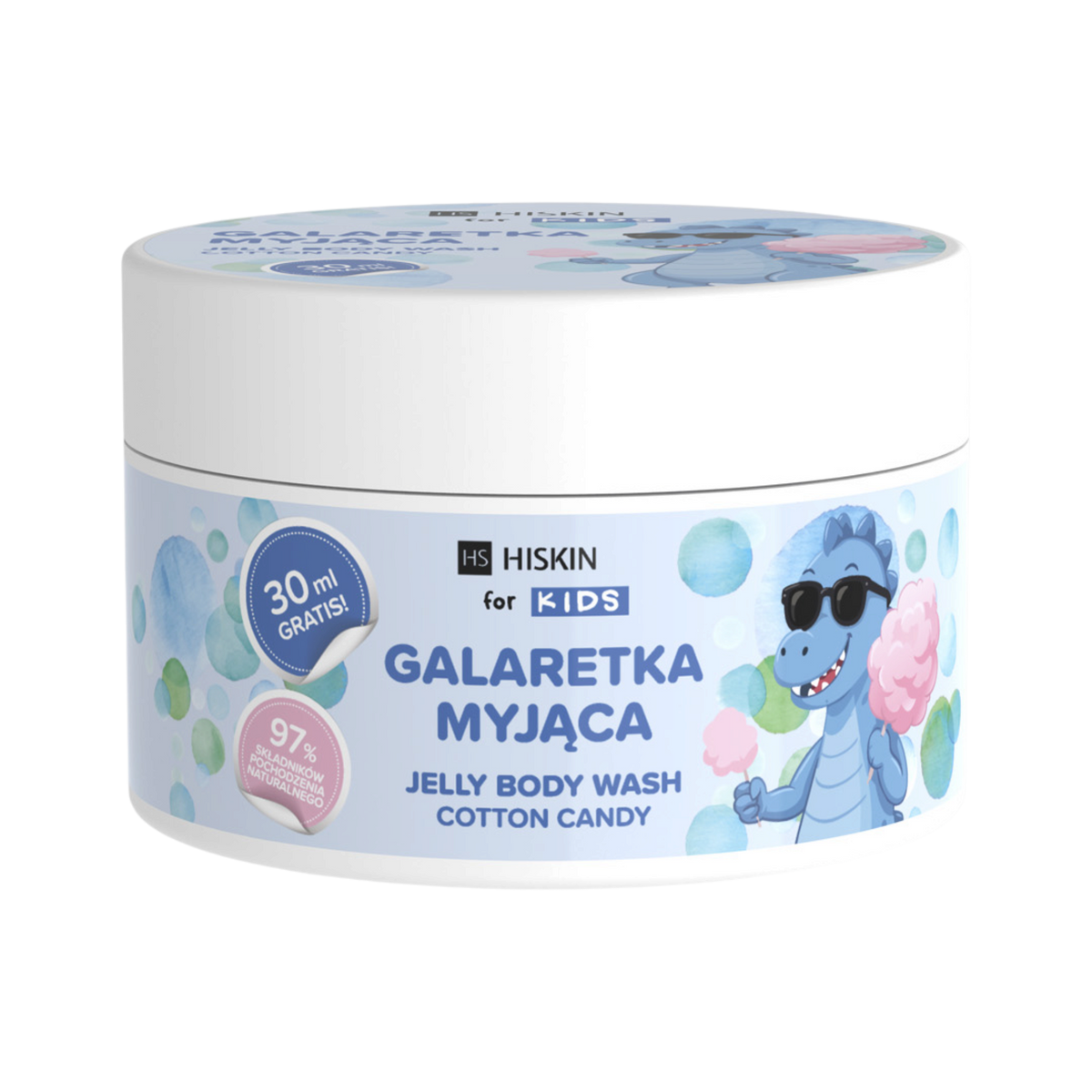 HISKIN FOR KIDS Gelée lavante, Barbe à Papa 180 ml