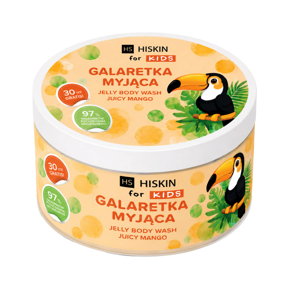 HISKIN FOR KIDS Gelée lavante, Juicy Mango 180 ml