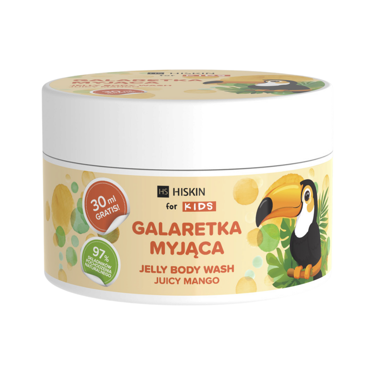 HISKIN FOR KIDS Gelée lavante, Juicy Mango 180 ml