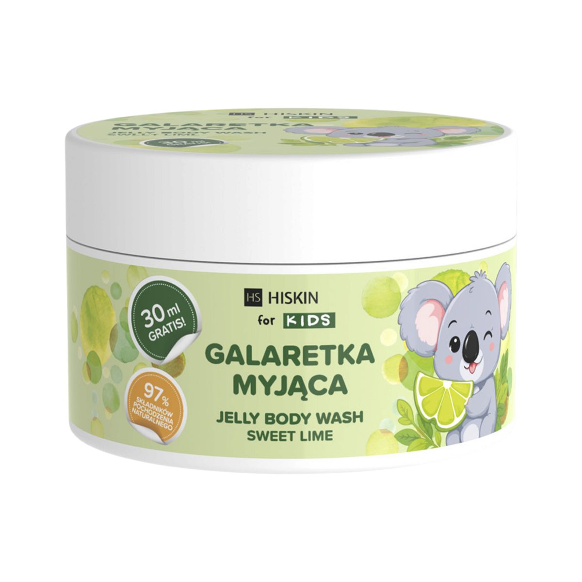 HISKIN FOR KIDS Gelée lavante, Sweet Lime 180 ml