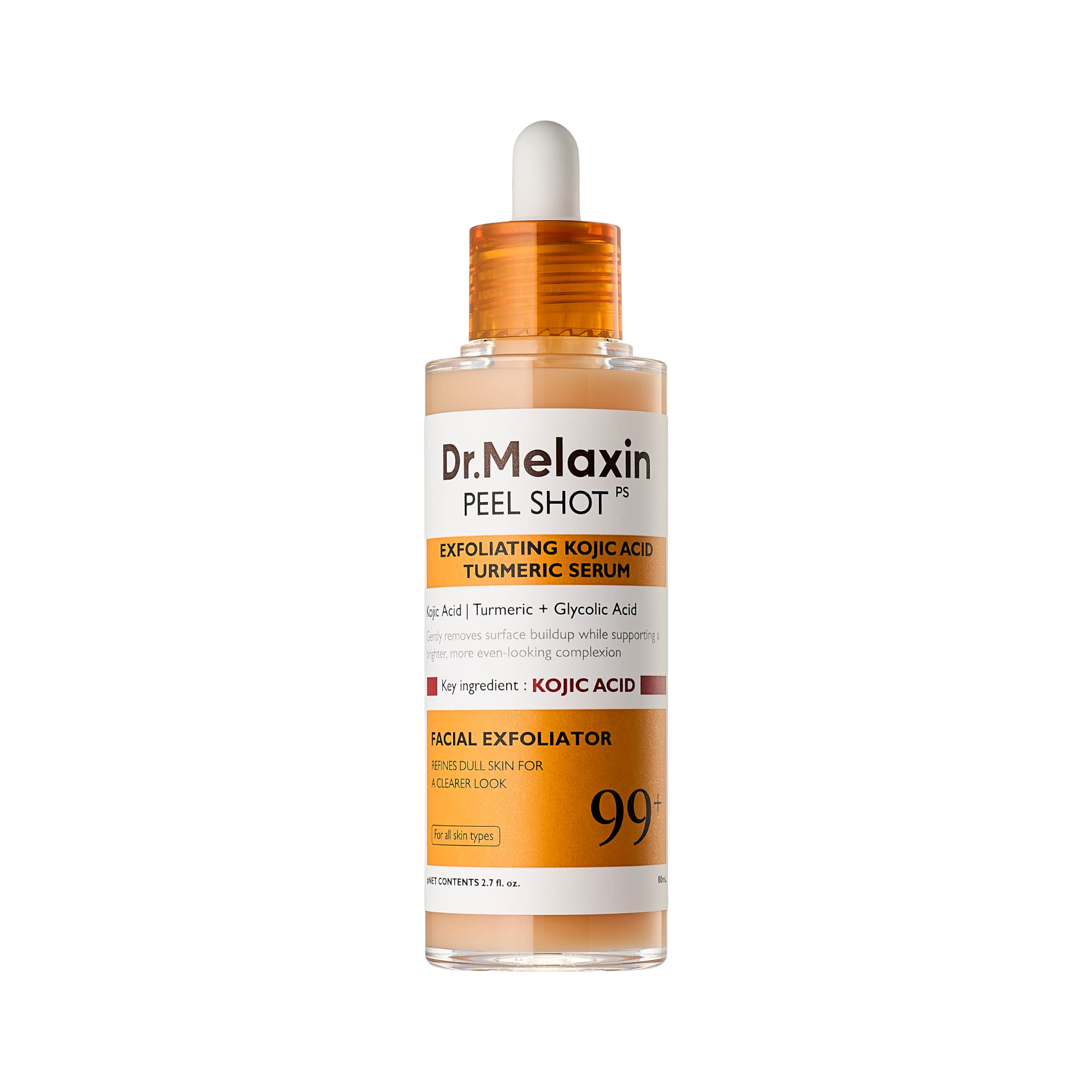 DR.MELAXIN KOJIC ACID TURMERIC PEEL SHOT SERUM Siero gommage peeling 80 ml