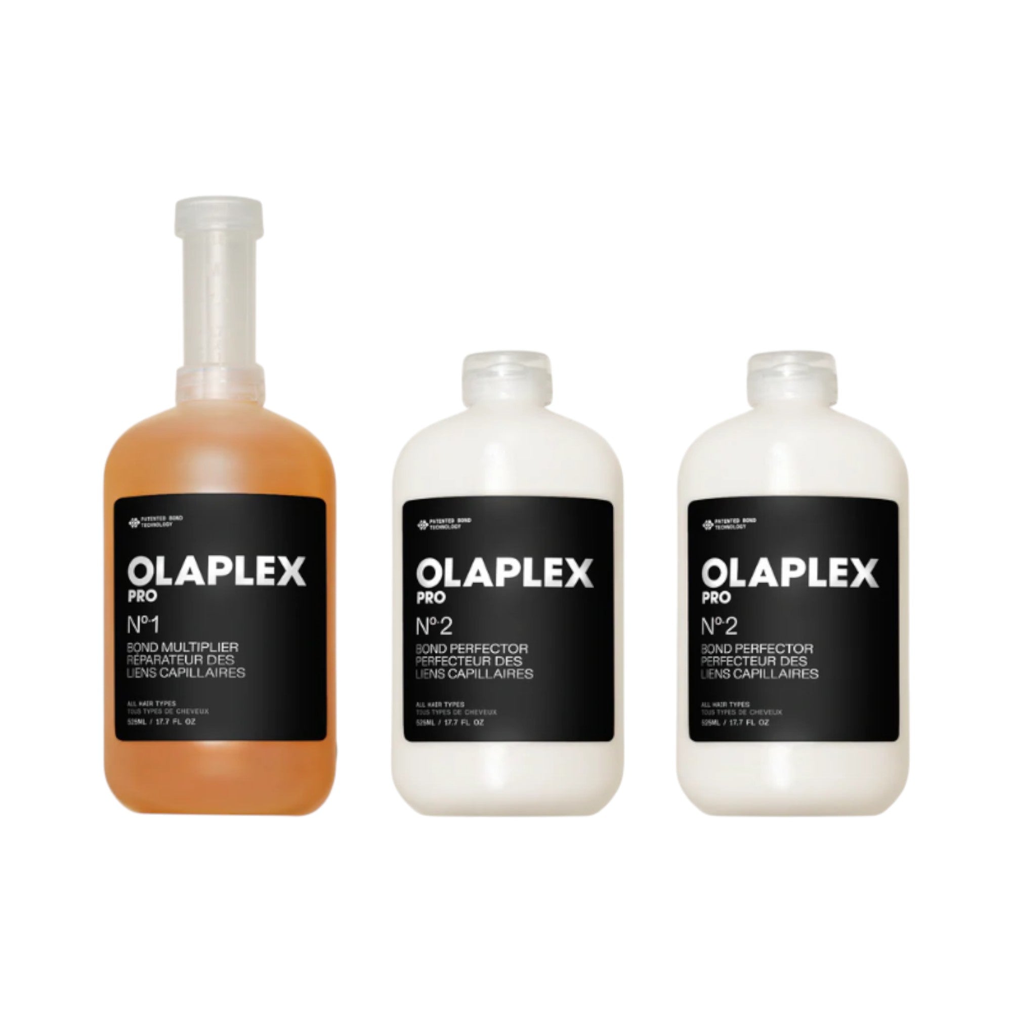 OLAPLEX PRO EXCLUSIVE ORIGINAL KIT DE RÉPARATION DE BOND BUILDING Kit de soin capillaire professionnel N°1 Bond Multiplier 525 ml + N°2 Bond Perfector 2 x 525 ml #2