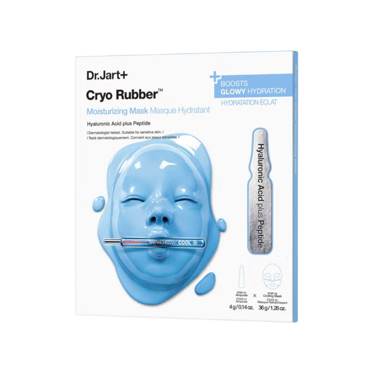 DR. JART+ CRYO RUBBER MASQUE HYDROGEL HYDRATANT Masque hydrogel hydratant intensément à l'acide hyaluronique 4 g + 40 g