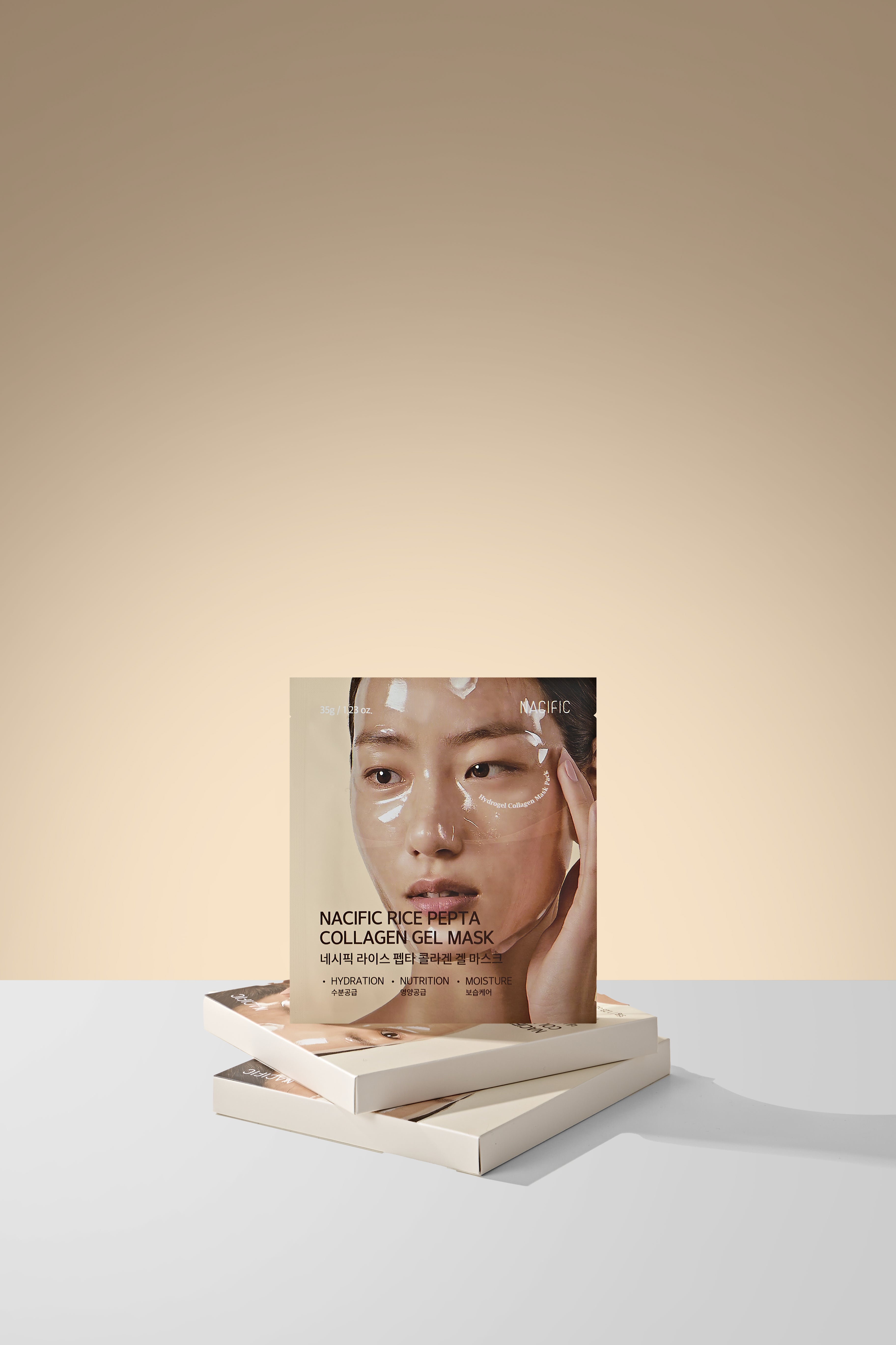 NACIFIC RICE PEPTA Masque gel collagène – masque hydrogel collagène au riz et aux peptides 35 g (4 pièces) #4