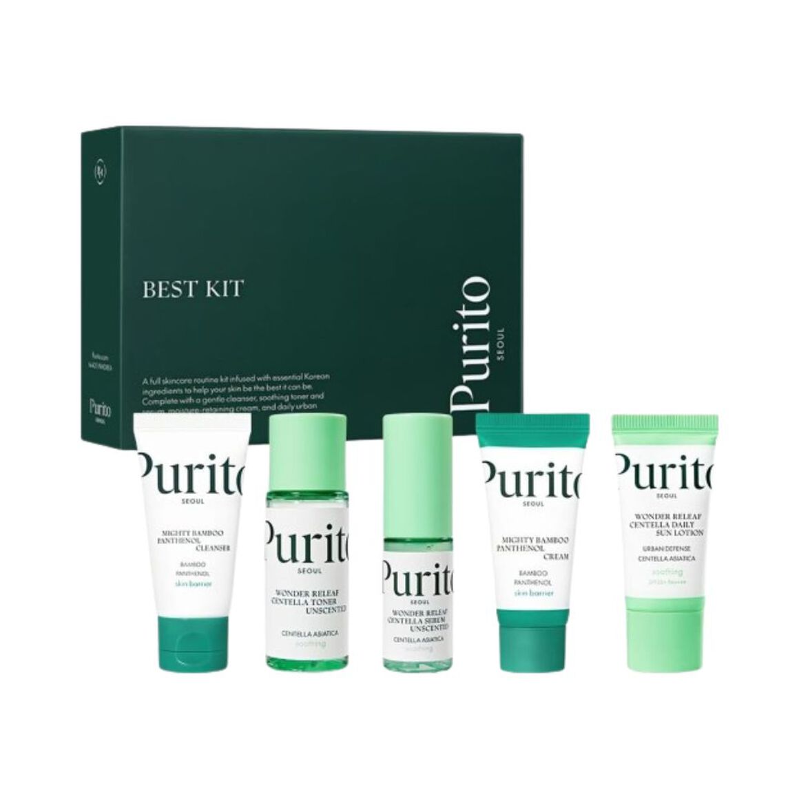 PURITO SEOUL BEST KIT Kosmetikset mit Bambusextrakt, Centella asiatica und Panthenol