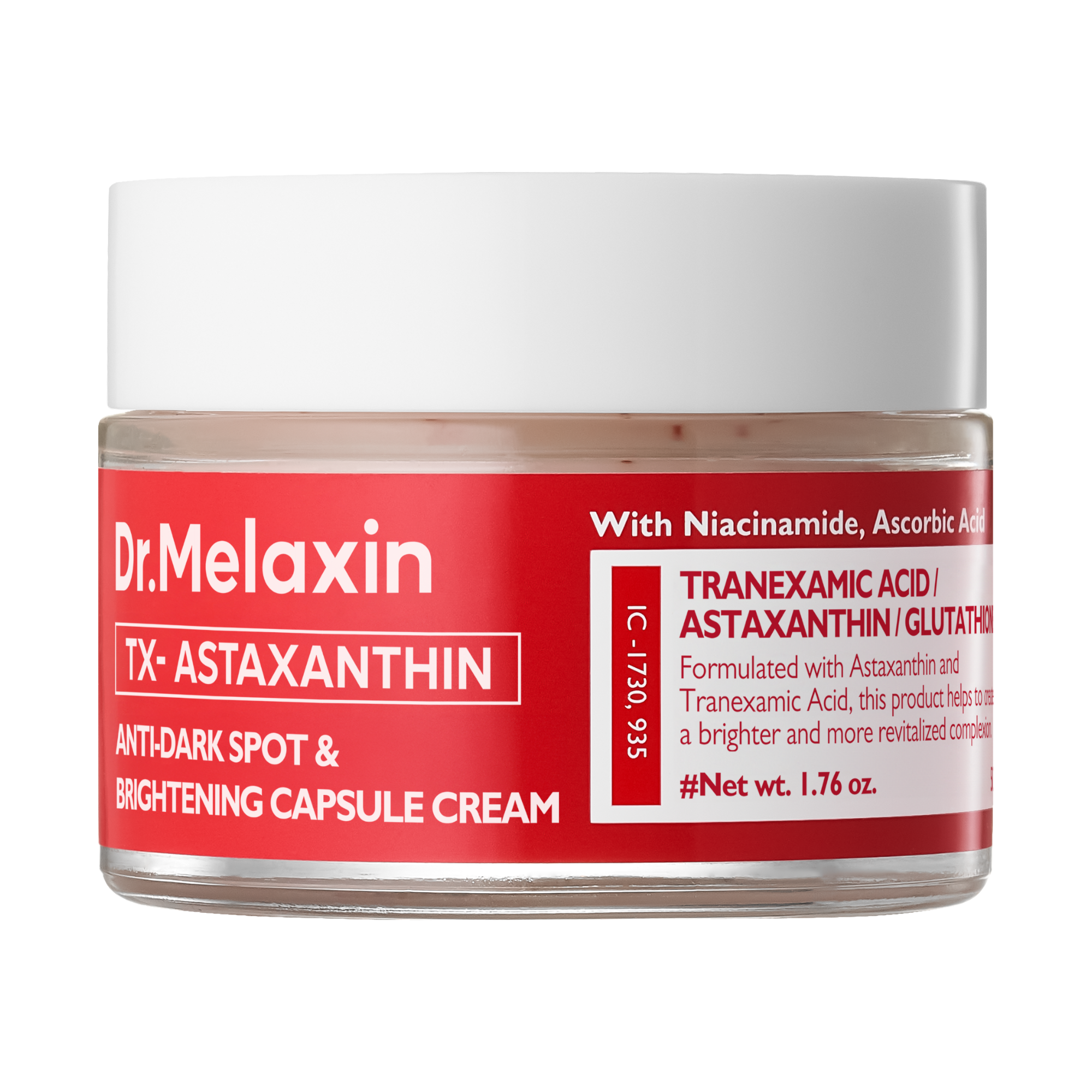 DR.MELAXIN TX-ASTAXANTHIN Anti-Dark Spot & Brightening Capsule Cream - Rozjasňující krém s astaxanthinem 50 g