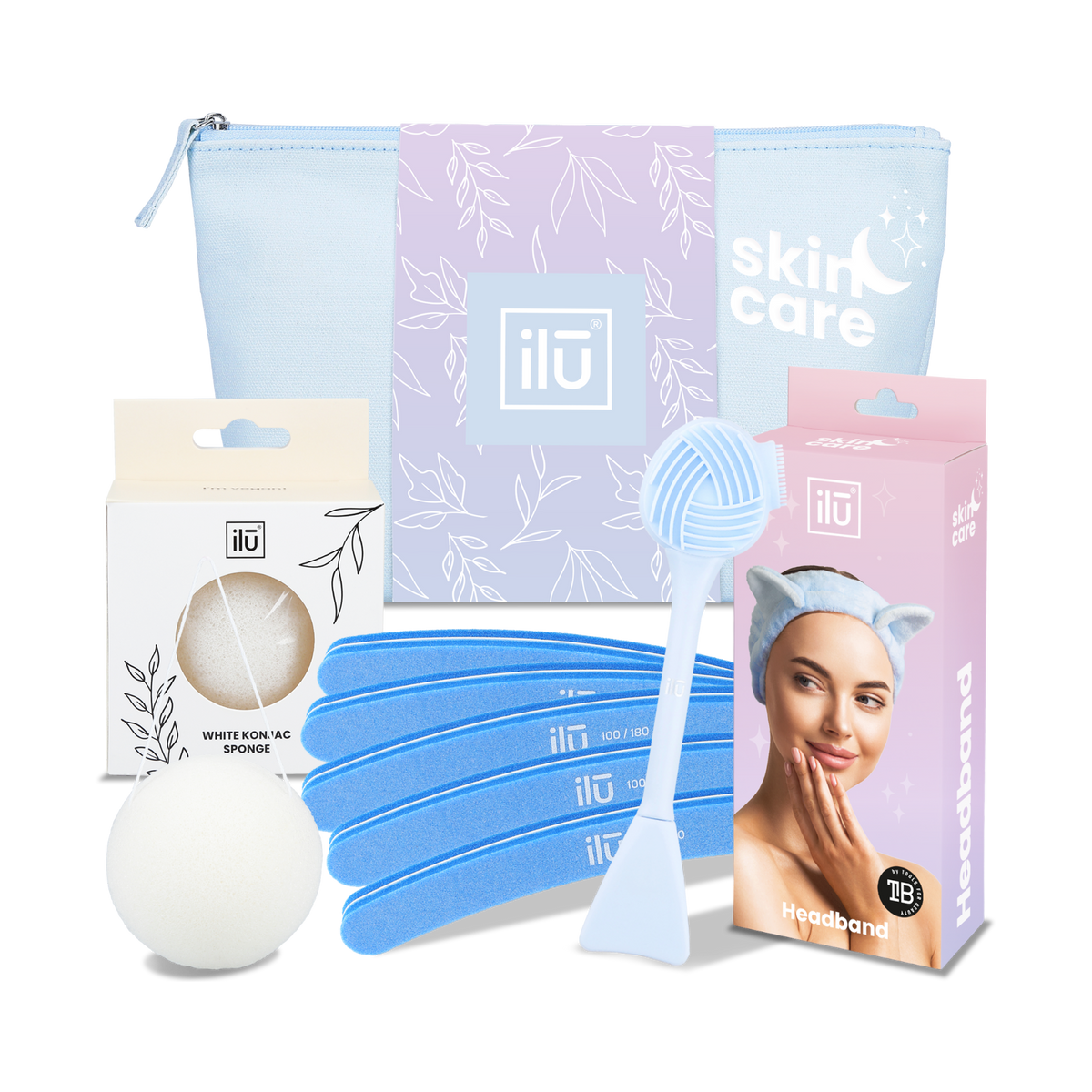 ilū BLUE HARMONY Un ensemble d'accessoires - un rituel de beauté à domicile en un seul ensemble