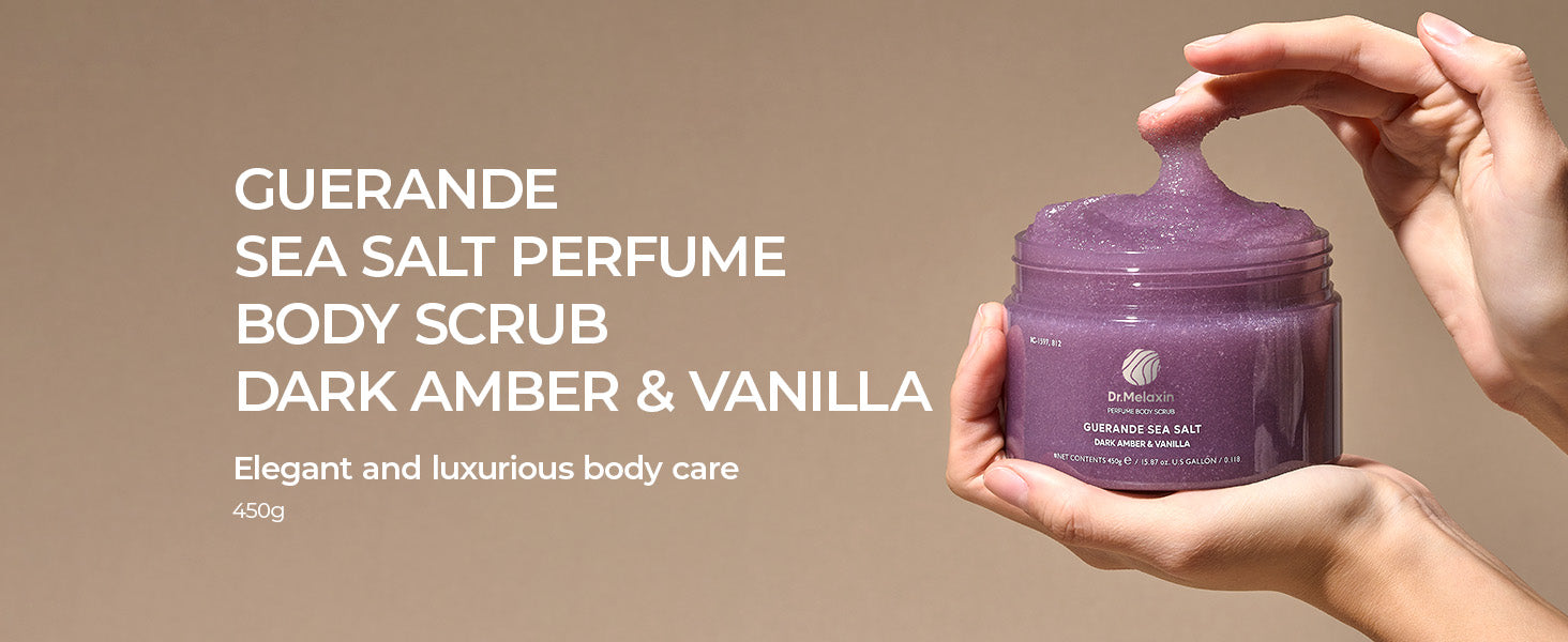 DR.MELAXIN PARFUME BODY SCRUB Parfémovaný solný tělový peeling Dark Amber & Vanilla 450 g #5