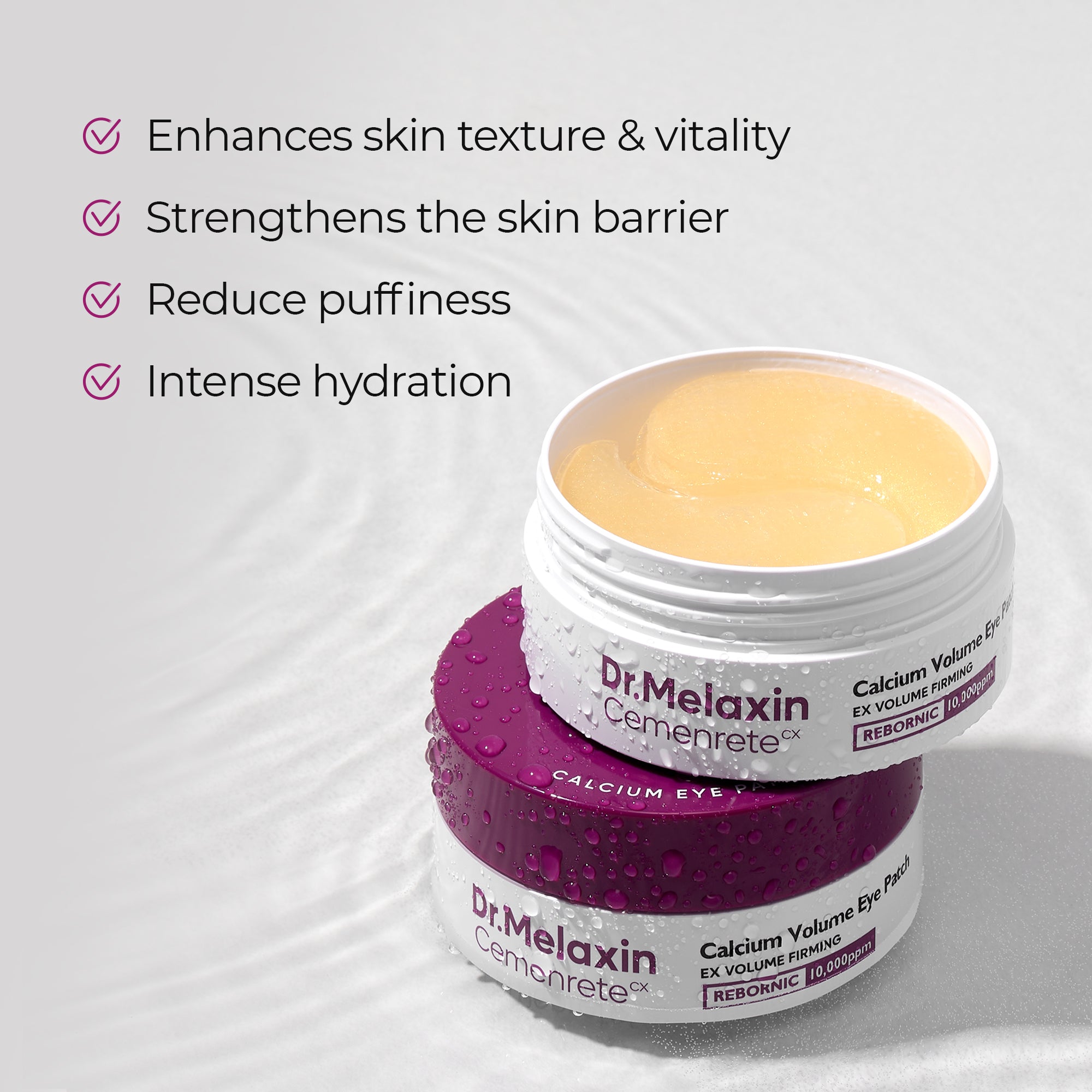 DR.MELAXIN CEMENRETE CALCIUM VOLUME EYE PATCH Straffende Hydrogel-Augenpflaster 60 Stk. #5