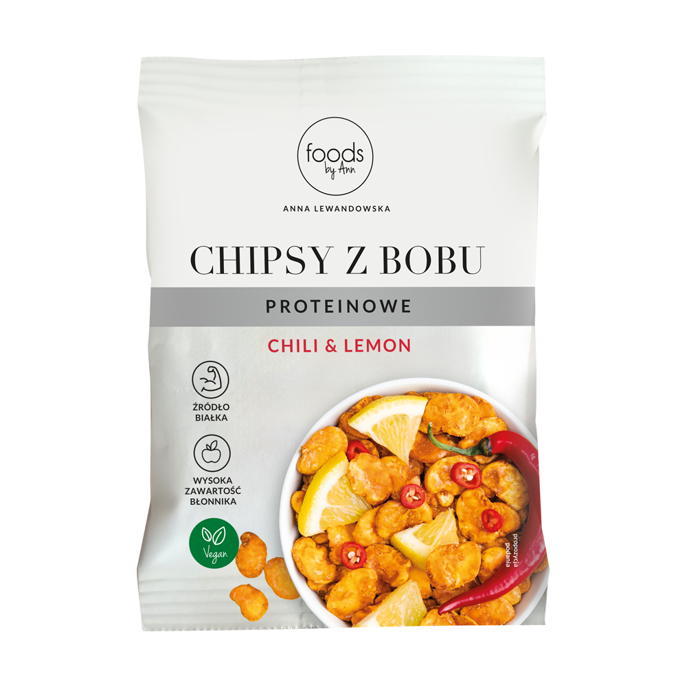 FOODS BY ANN Chips de fèves au piment et au citron de la marque (60 g)