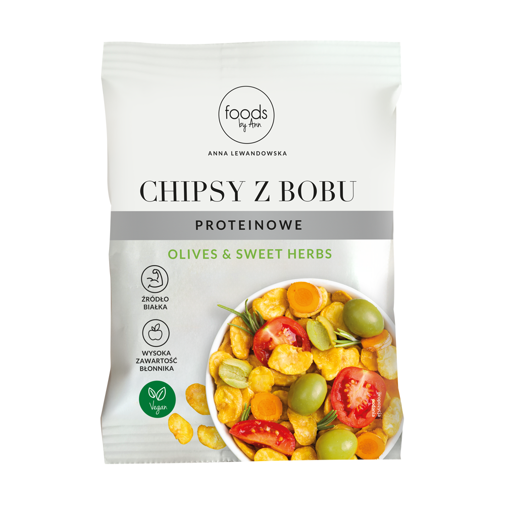 FOODS BY ANN Chips de fèves, huile d'olive et herbes, marque, 60 g
