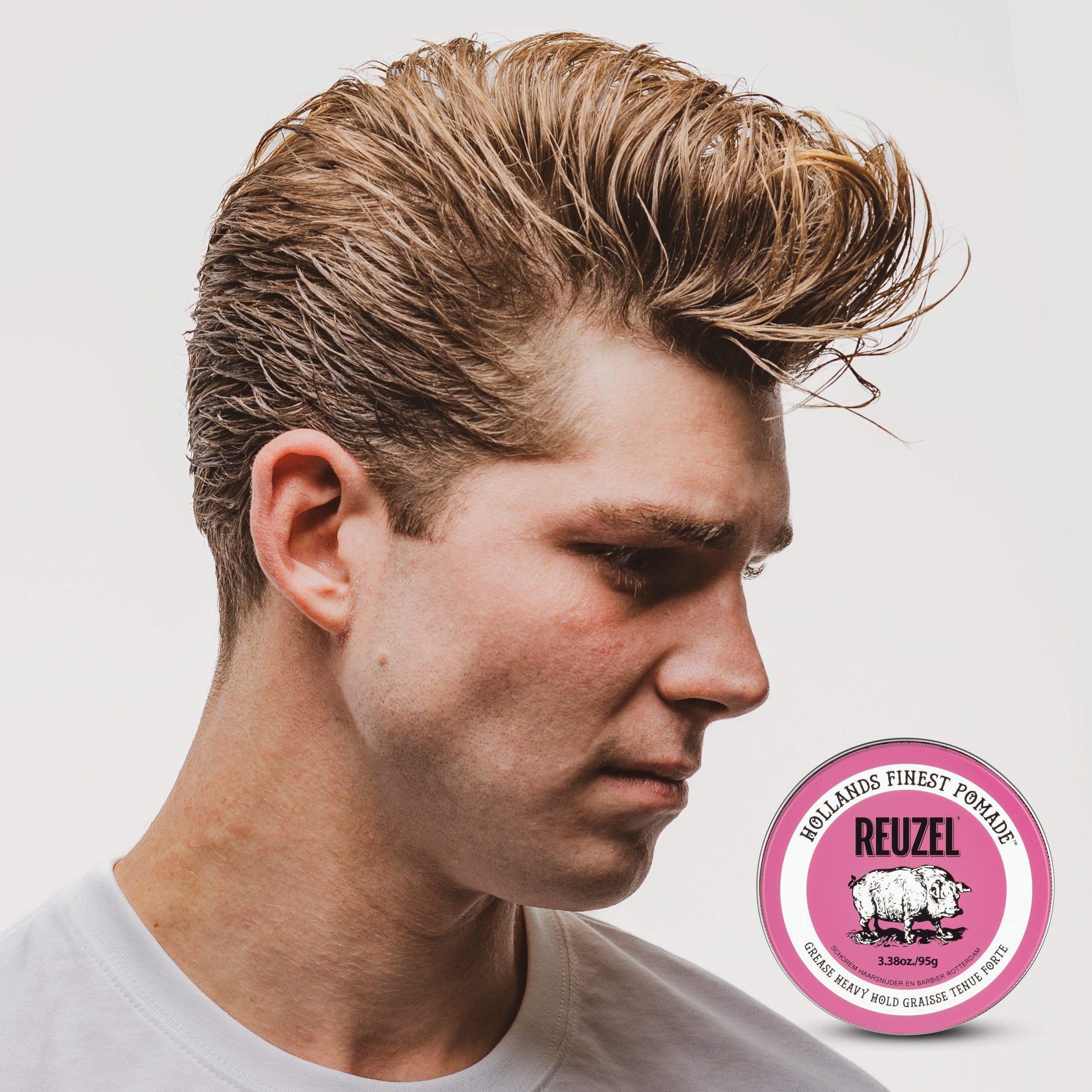 REUZEL PINK HEAVY GREASE Cire à fixation forte, pommade capillaire à tenue extrême, 95 g #3