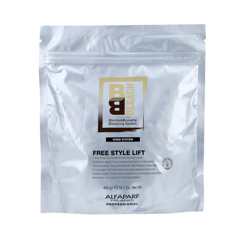 ALFAPARF BLEACH FREE STYLE LIFT 7 BOND SYSTEM Poudre à l’argile 7 tons d’éclaircissement 400g