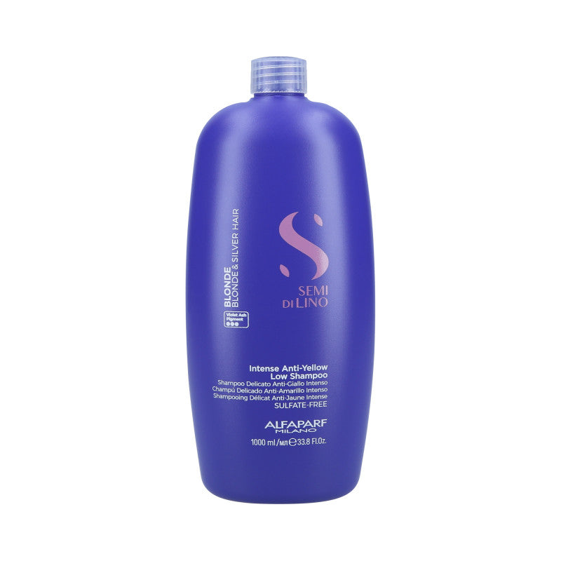 ALFAPARF SEMI DI LINO BLONDE ANTI JAUNE Shampooing neutralisant pour cheveux blonds 1000ml