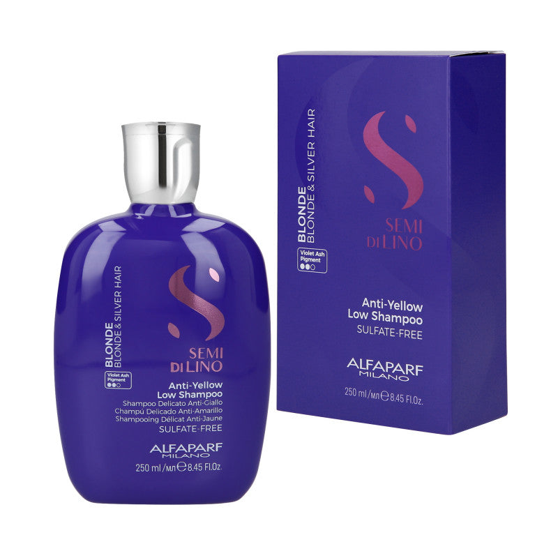 ALFAPARF SEMI DI LINO BLONDE ANTI JAUNE Shampooing neutralisant pour cheveux blonds 250ml