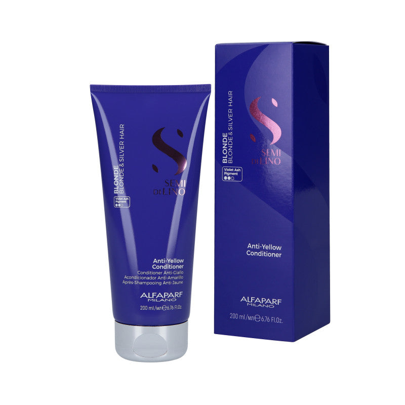 ALFAPARF SEMI DI LINO BLONDE Après-shampooing violet pour cheveux blonds 200ml