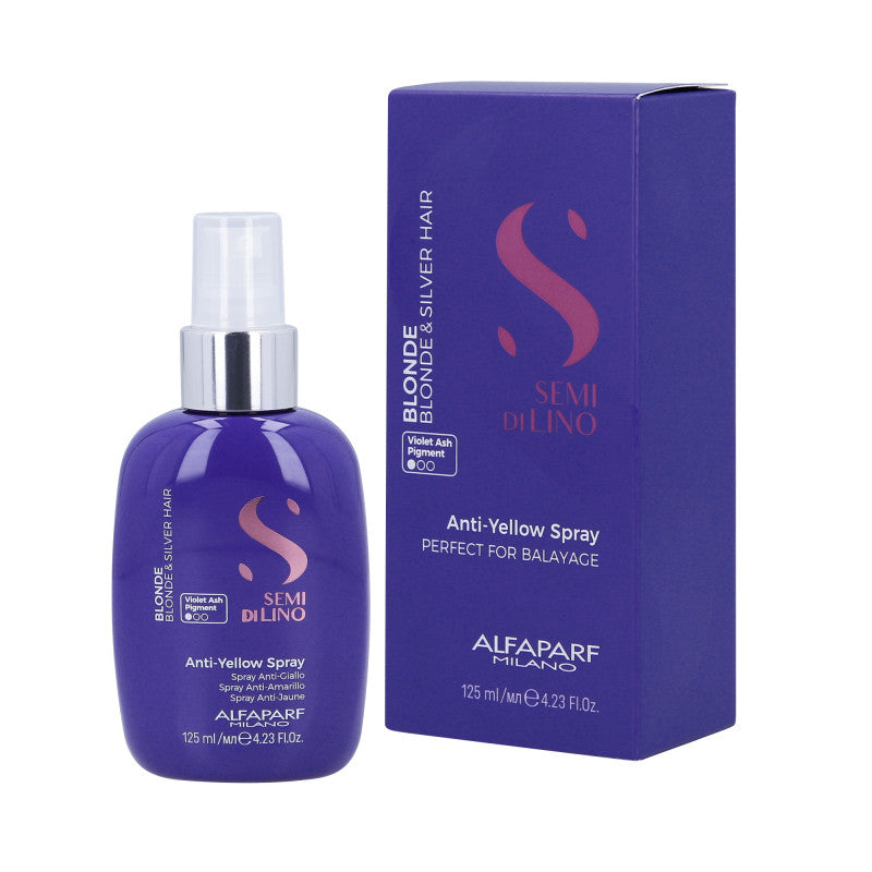 ALFAPARF SEMI DI LINO BLONDE Spray revitalisant violet pour cheveux blonds 125ml