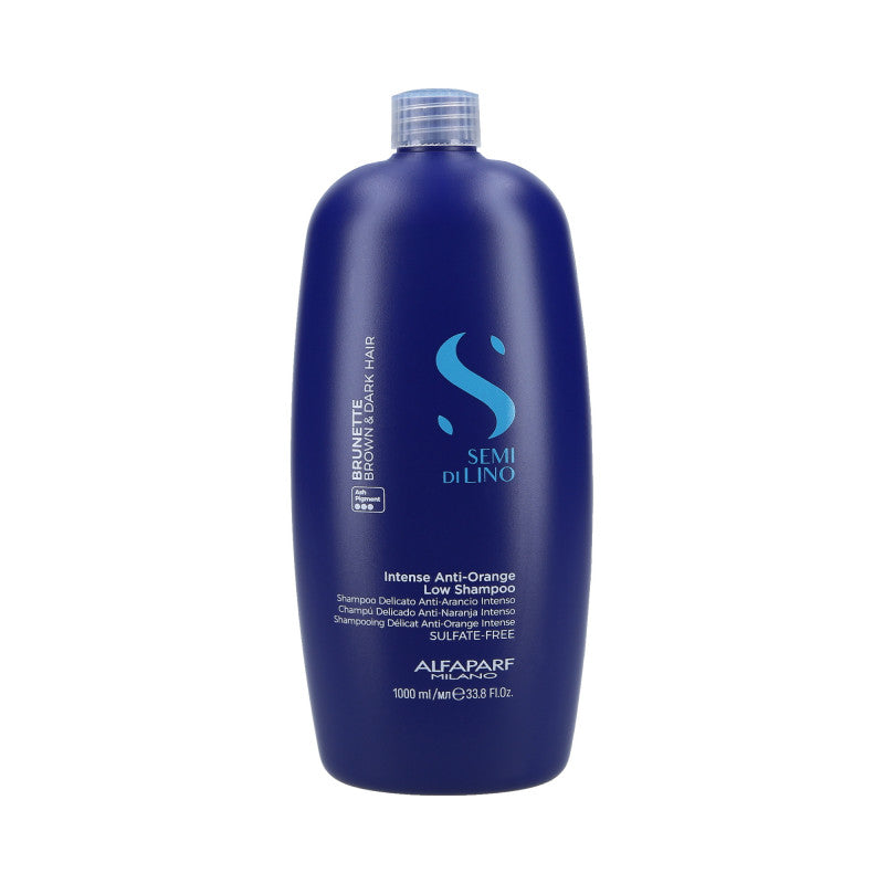 ALFAPARF SEMI DI LINO BRUNETTE ANTI ORANGE Shampooing neutralisant pour cheveux bruns 1000ml