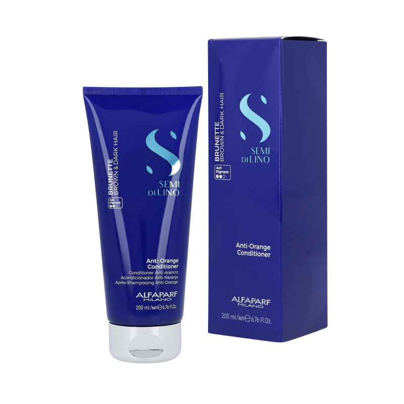 ALFAPARF SEMI DI LINO BRUNETTE Après-shampooing bleu pour cheveux bruns 200ml