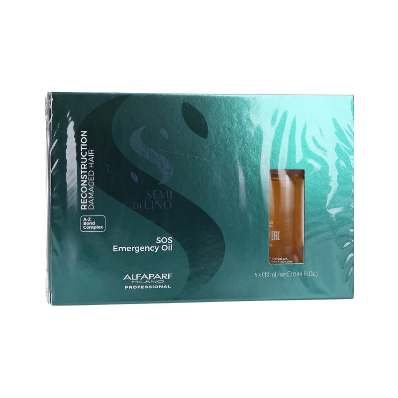ALFAPARF SEMI DI LINO HUILE RÉPARATRICE SOS URGENCE Ampoules régénérantes pour cheveux 6x13ml