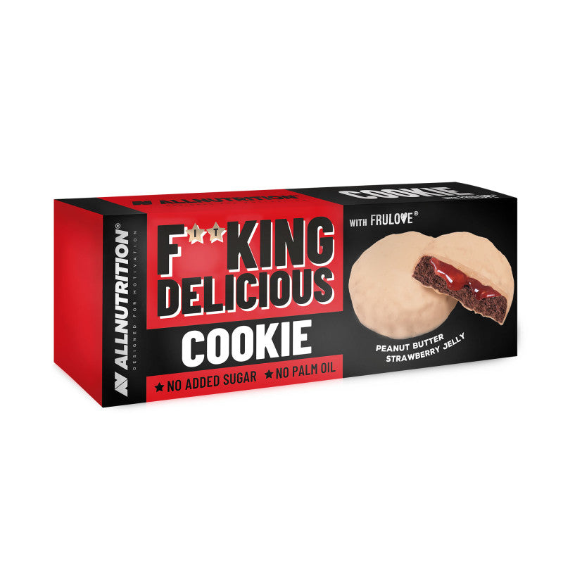 ALLNUTRITION FITKING DELICIOUS Cookies – beurre de cacahuète et gelée de fraise 128 g