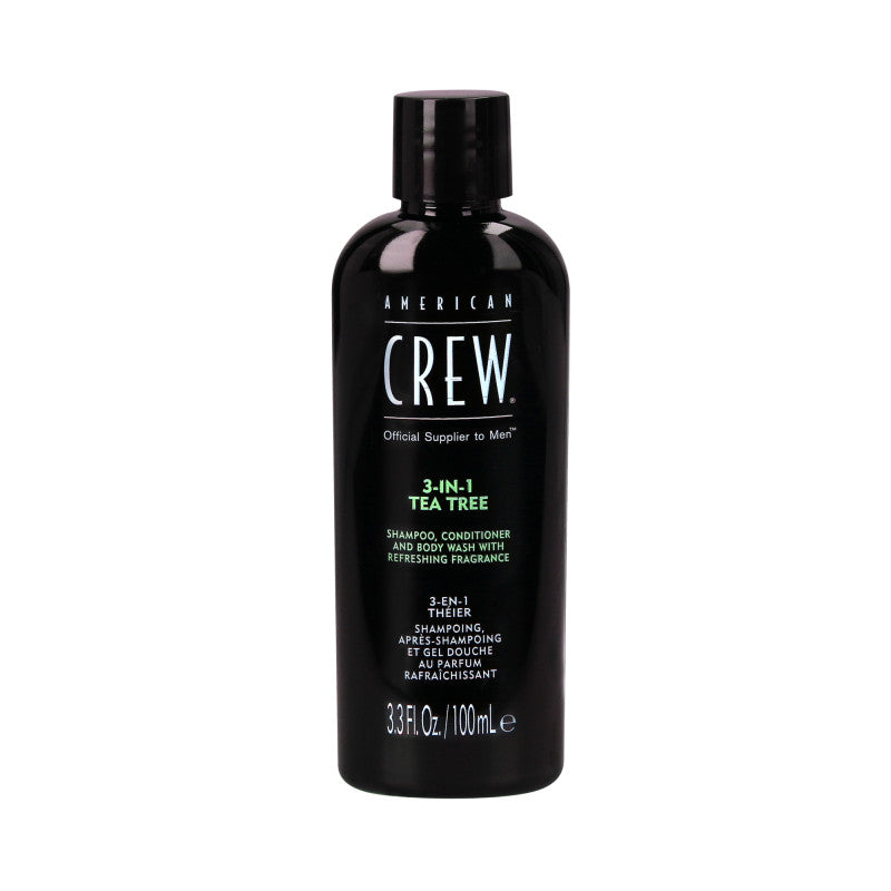 AMERICAN CREW 3-IN-1 TEA TREE Shampooing, soin et gel douche 100 ml