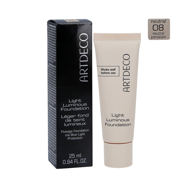 ARTDECO LIGHT LUMINOUS Fond de teint illuminateur 08 Neutral Porcelain 25ml