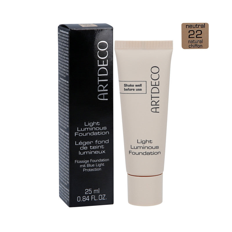 ARTDECO LIGHT LUMINOUS Fond de teint éclaircissant 22 Natural Chiffon 25ml
