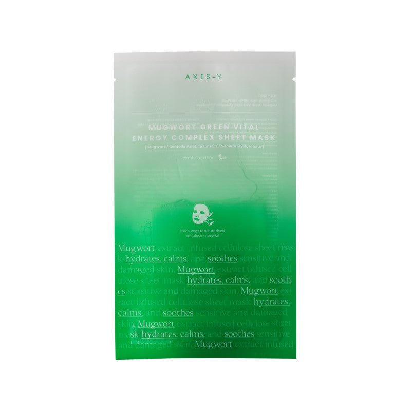 AXIS-Y MUGWORT Masque en feuille avec 61% d'extrait d'armoise 27 ml