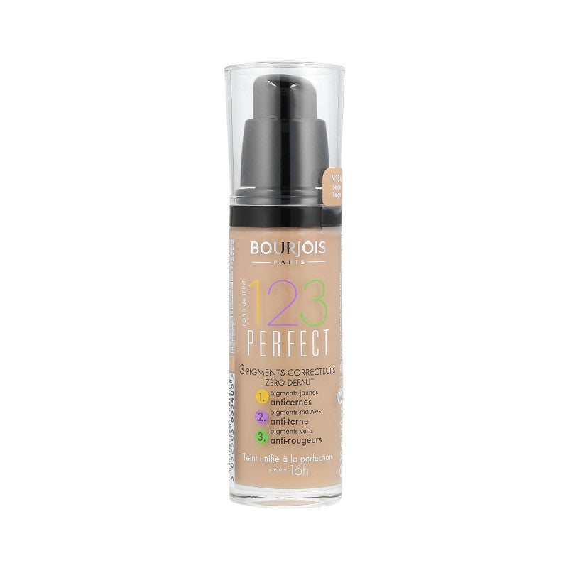 BOURJOIS 123 Perfect Fond de teint 54 Beige 30ml