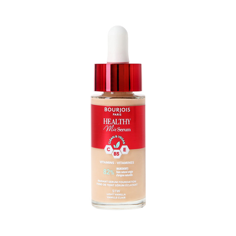 BOURJOIS HEALTHY MIX SERUM Fond de teint - sérum aux vitamines 51 Light Vanilla 30 ml